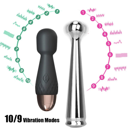 Silicone Metal Strong Vibrators for Women Nipple Clitoris Stimulator Vaginal Anal Plug Pocket Dildos Sex Toys Female Erotic Shop