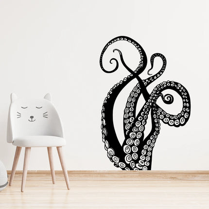 Funny Octopus Tentacles Silhouettes Wall Stickers for Living Room Background Bedroom Decoration Wall Decals Home Decor
