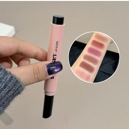 Rouge à Lèvres Violet Gris Fumé Fini Velours Mat Application Douce Mousse à Lèvres Teinte Lèvres Imperméable Brillante Effet Miroir Maquillage Non Décolorant