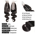 2x6 Lace Closure / Remy Hair / China Mainland|14inches
