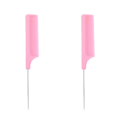 Professional Hair Tail Combs Stainless Steel Salon Cut Styling Comb Spiked Hair Care Styling Tools Barber Accessories Fine Teeth