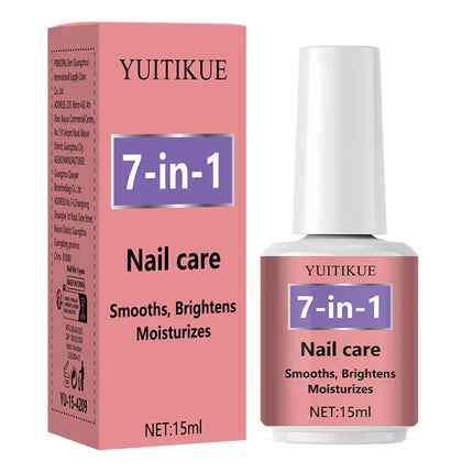 YUITIKUE 7-in-1 Nail Care 15ml - Smooths, Brightens & Moisturizes Nails, Not Sticky, Easy to Absorb, Hardens & Protects
