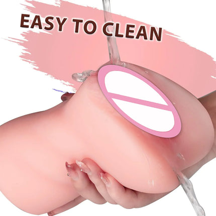 3D Flesh The Light Male Masturbation Artificial Vagina Ass mouth Silicone 3 In 1 Adult Sex Toy Sex Doll For Man Pocket Pussy Ass