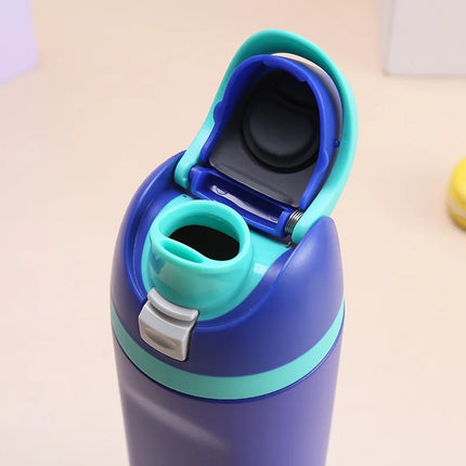 JUSTINLAU Spot Goods 19/24/32oz Thermos Cup Fruit Mug Kids Straw Cup Vacuum Flasks Stainless Steel Travel Thermal Water Bottles