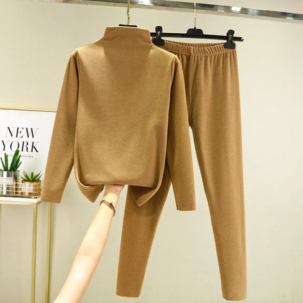 thermal underwear Suit women Winter Dralon Long Johns Warm ensemble femme 2 pieces set womens thermal clothing lange onderbroek