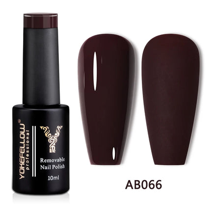YOKEFELLOW 10ml Jelly Nude Gel Nail Polish High Quality Translucent Pink Nail Gel Varnish Soak Off UV Gel Polish Long Lasting