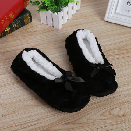 Fluffy Female Floor Slipper Women's Winter Faux Fur Plush Grip Soft Sole Cute Funny Indoor Home hairy Love Heart House Shoe Warm