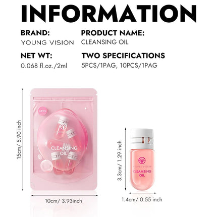 7/10 Capsules of Cleansing Oil Gently Non Irritating Moisturize Soothe Cleansing Travel Portable Single Makeup Remover Oil