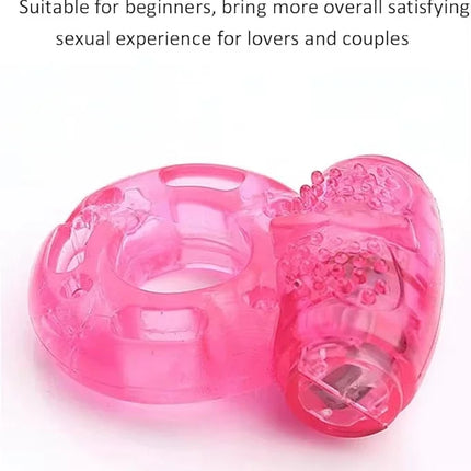 Vibrating Cock Ring Vibrator Silicone Penis Ring with Clit Stimulator Intimate Sex Toys Men Long Lasting Stronger Vibrators Ring