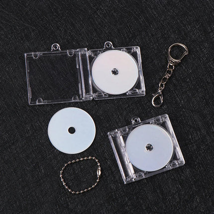 1pc NFC Functional CD Disc Key Chain Mini CD Case Keychain Peripheral Commemorative Album Key Holder For DIY Backpack Pendant