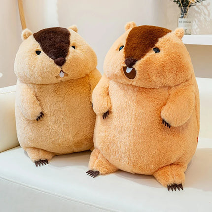 35/40CM Kawaii Cartoon Simulation Anime Groundhog Stuffed Animal Plush Toy Children's Lovely Groundhog Handmade Doll Gift