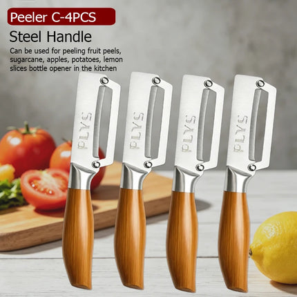Stainless Steel 3-in-1 Kitchen Peeler Multifunction Kitchen Vegetable Peeler Fruit Slicing Knife Bottle Opener Specific Peeler