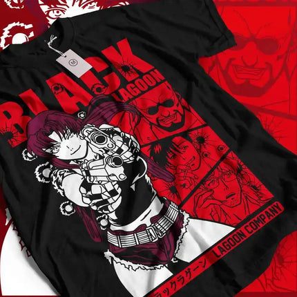Black Lagoon Anime T-shirt Oversized Unisex Suitable for all seasons personality Clothes Streetwear high quality high quality