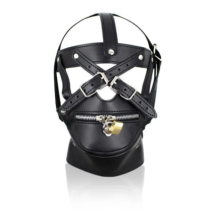 Adult Harness Fetish Mask Toy Couple SM Slave Erotic Games Sex Role Play BDSM Bondage Gears 18+ Sexual Mask with Lock Sex Shop