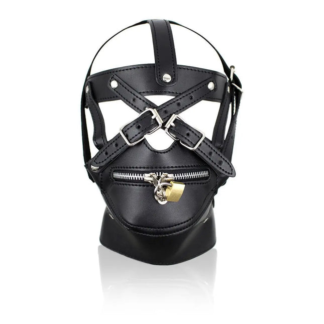 Adult Harness Fetish Mask Toy Couple SM Slave Erotic Games Sex Role Play BDSM Bondage Gears 18+ Sexual Mask with Lock Sex Shop