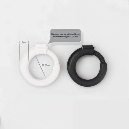 Male Adjustable Silicone Penis Cock Ring Enhancer Prolonging Delay Ejaculation Adjustable Male Chastity Device White Black