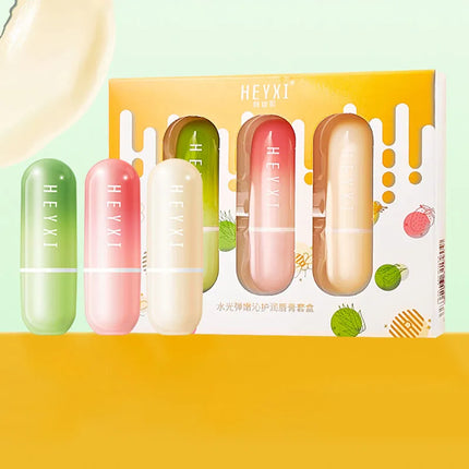 3pcs/Set Fruits Lip Balm Sets Temperature Color Change Moisturizing Nourishing Hydrating Lipstick Kits Lips Skin Care Products