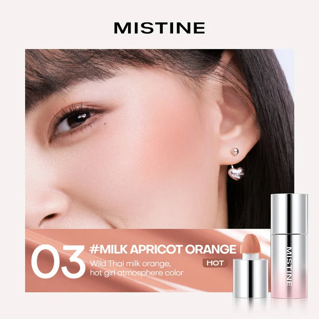 Mistine Thai Latte Liquid Blush 7g Translucent Natural Blending Makeup Smooth Colour Retention Cosmetics 1 Piece