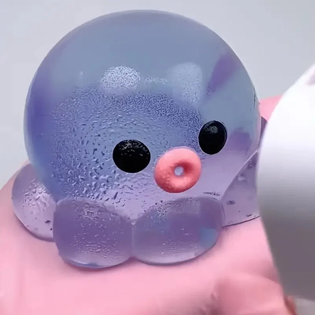 Jouet Poupée à Ventouse Pieuvre Maison pour Fête Amusante & Cadeau d'Anniversaire à Rebond Lent en Matériau TPR Jouets de Jeu Sensoriel Interactifs