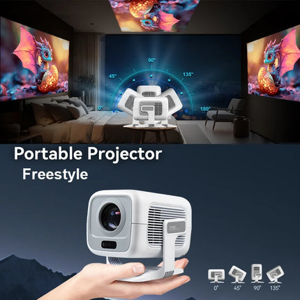2026 Huaweishi X3 plus Projector Android 4K Native Portable 1080P Auto Focus  Video home Cinema Outdoor hd led hy320 Projetor