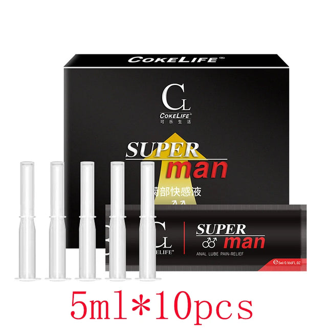 COKELIFE 5ml*10pcs Male Syringe Lubricant Anal Sex Slow Pass Gel Injectable Vagina Lube Thruster Gay Adult Erotic Sex Toys