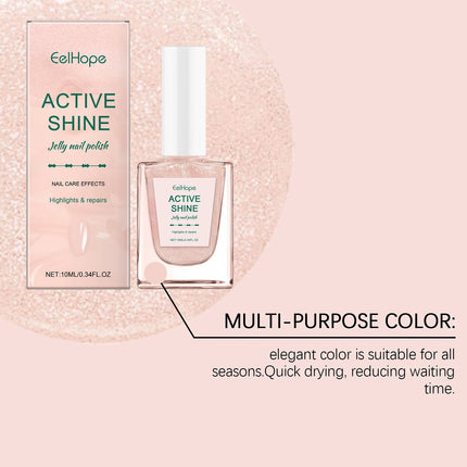 Jelly Nail Polish Glittery Pink Nails Decoration Varnish Art Semi Permanent Manicure Soak Off Nail Supplies Base Coat Clear Gel