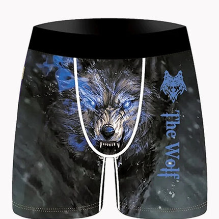 Random 3Pcs Fashion Print Men's Boxer Shorts Ice Silk Underwear Underpants Cool Breathable Loose Fit Panties Wholesale Lots