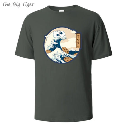 Color Painting Style Breathable Cotton Round Neck Tee Minimalist Design Lightweight Fabric Unisex Basic T Shirt Men's T-shirt