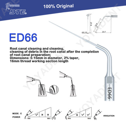Woodpecker Tips DTE Dental Ultrasonic Endo Scaler Tips Scaling Tips Fit EMS UDS NSK SATELEC Scaler Handpiece Dentistry Tools