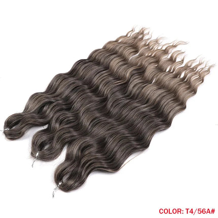 Noble Braiding Hair 300g 24 Inch ANNA Curl Hair Water Wave Twist Crochet Hair Synthetic Rainbow Color Braiding Hair Extensions