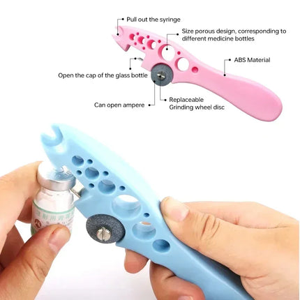 2024 New Nurse Ampoule Bottle Opener Creative Handle Cutting Device Medical Grinding Wheel Bottle Breaker Medical Tool