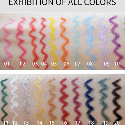 Matte Colorful Eye Liner Pen Cream 20 Colors Eyeliner Gel Pencils Option Easy To Wear Make Up Cosmetics White Yellow Blue Purple