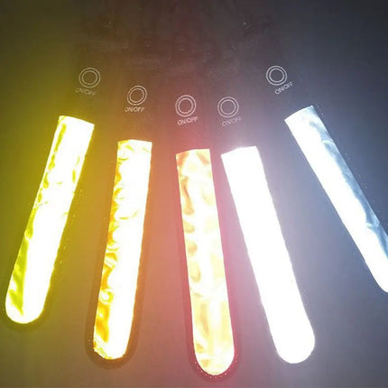 LED Glowing Luminous Reflective Backpack Hanging Light Night Running Safety Alert Kids Adult Hand Strap Wristband Outdoor Sports