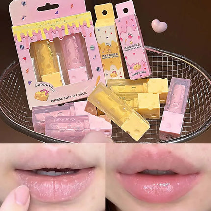 Cheese Lip Balm Set Moisturizing plumps lips reduces lip lines lip care product for smooth lips