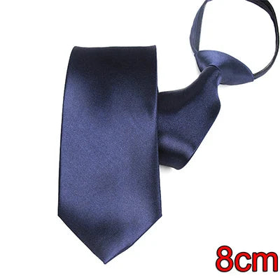 Men's Ties: Black Zipper Tie, Pre-tied Bow Tie, Women's Green Navy Blue Red Neckties, Classic 8cm Neckties for Men's Shirts, Zipper Cravat