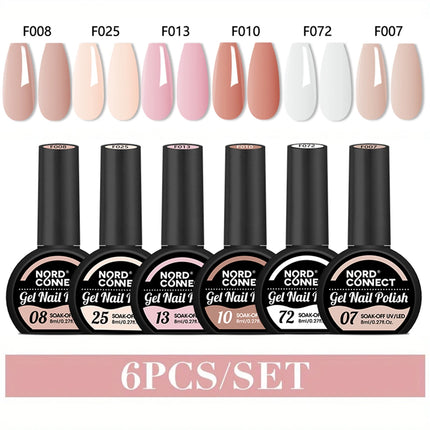 Half round bottle nail polish gel, nude natural pink gel nail polish set long lasting fast curing, brown chocolate skin tone gel