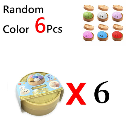 Colorful  Dumpling Squishy - Blind Box Mysecret Bun Fidget Toy Soft TPR Material Stress Relief Unboxing Surprise Random Style