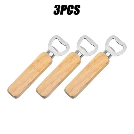Wine Soda Glass Cap Opener Wooden Bottle Beer Can Opener Household Kitchen Bar Tools Home Handle Handheld Gadgets