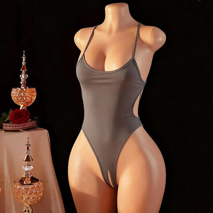 Exotic Bikini Style Bodysuit Sex Play Lingerie Crotchless Adult Sexy Costume  woman Body Suit Ultra Deep V Bra daring lencerias