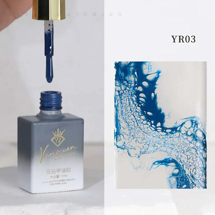 Wave Gel Nail Rapid Smudging Special Halo Dye Nail Art Bubble Hole Gel 7color for Marble Wave Nail Art for Nails Salon Manicure