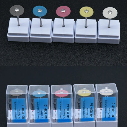 Tusden Dental Lab Rubber Daimond Zirconia Polishing Kit Pocerlian Grinding Head Dental Technician Tools Drill HP 20*2mm