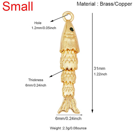 Enamel Fish Bone Squid Marine Sea Dalphin Charm Pendant,18K Real Gold Silver Plated Zircon Jewelry Finding Supplies S87 S75