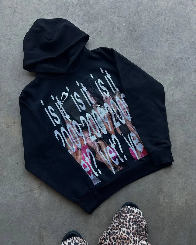 Y2k Hip-Hop Fashion Letter Printing Hoodie Women Casual Streetwear Sweatshirt Top Gothic Oversized Hoodie Men's Clothing
