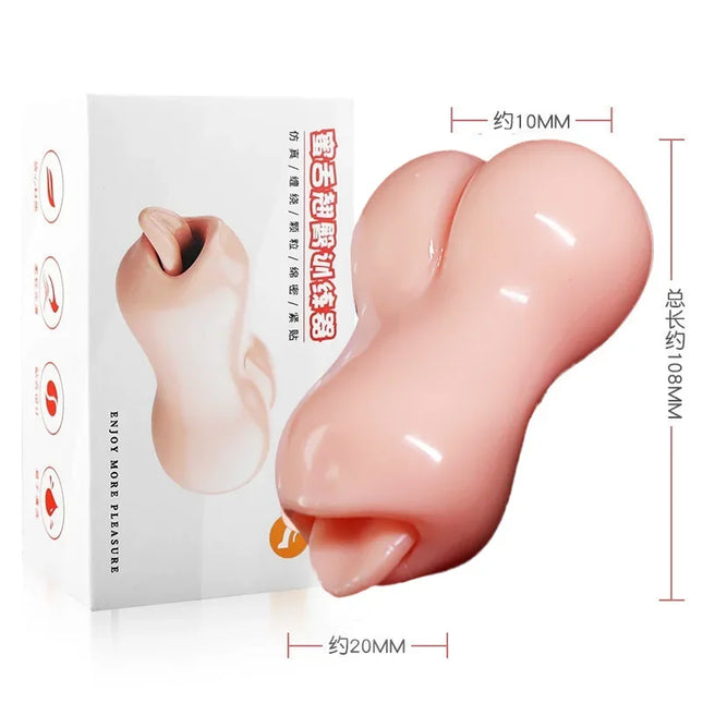 Trainer Portable Discreet Pocket Pussy Skin-Stroker for Men Delayed Ejaculation Adult Dual Channel Male Masturbation Sex Toy 18+