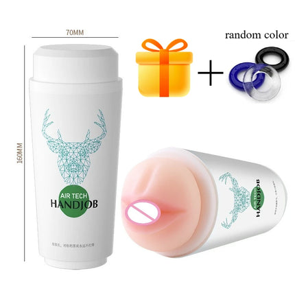 Discreet Milk Tea Cup Male Masturbator, Portable Reusable Pocket Pussy, Design for Privacy Travel-Friendly Adult Toy for Men 18+