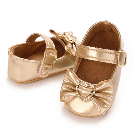 Spring and Autumn Baby Golden Princess Shoes Children's Soft soled Single Shoes Baby Girl Casual Shoes Baby Leather Shoes
