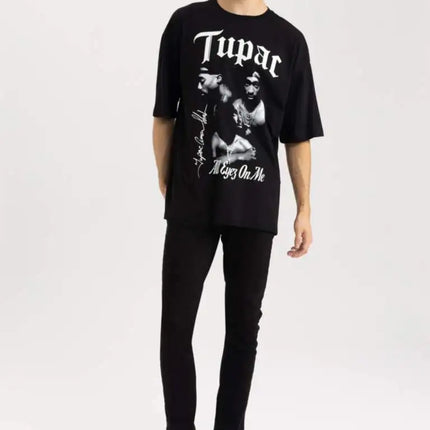 Tupac Shakur Crew Neck Printed T-Shirt Women Men Oversize Fit Short Sleeve Street Harajuku High Quality Cotton Casual Clothing