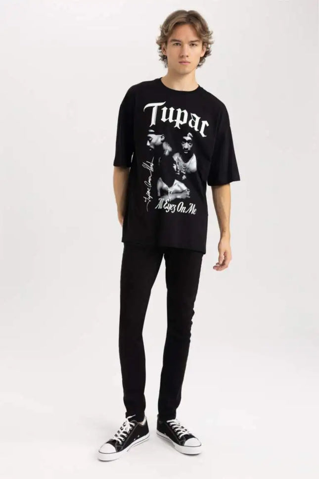 Tupac Shakur Crew Neck Printed T-Shirt Women Men Oversize Fit Short Sleeve Street Harajuku High Quality Cotton Casual Clothing