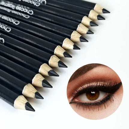 3Pcs Waterproof & Sweat-Proof Black Eyeliner Pencil - Long-LastingSmudge-Proof for Bold Eye Makeup, Easy Glide Formula for Perfe
