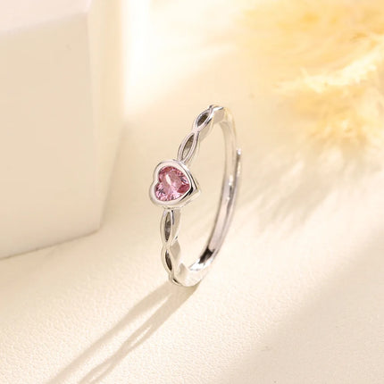 PANJBJ 925 Sterling Silver Four-pointed Star Shining Zircon Ring High-end Personalized Opening Adjustable Jewelry